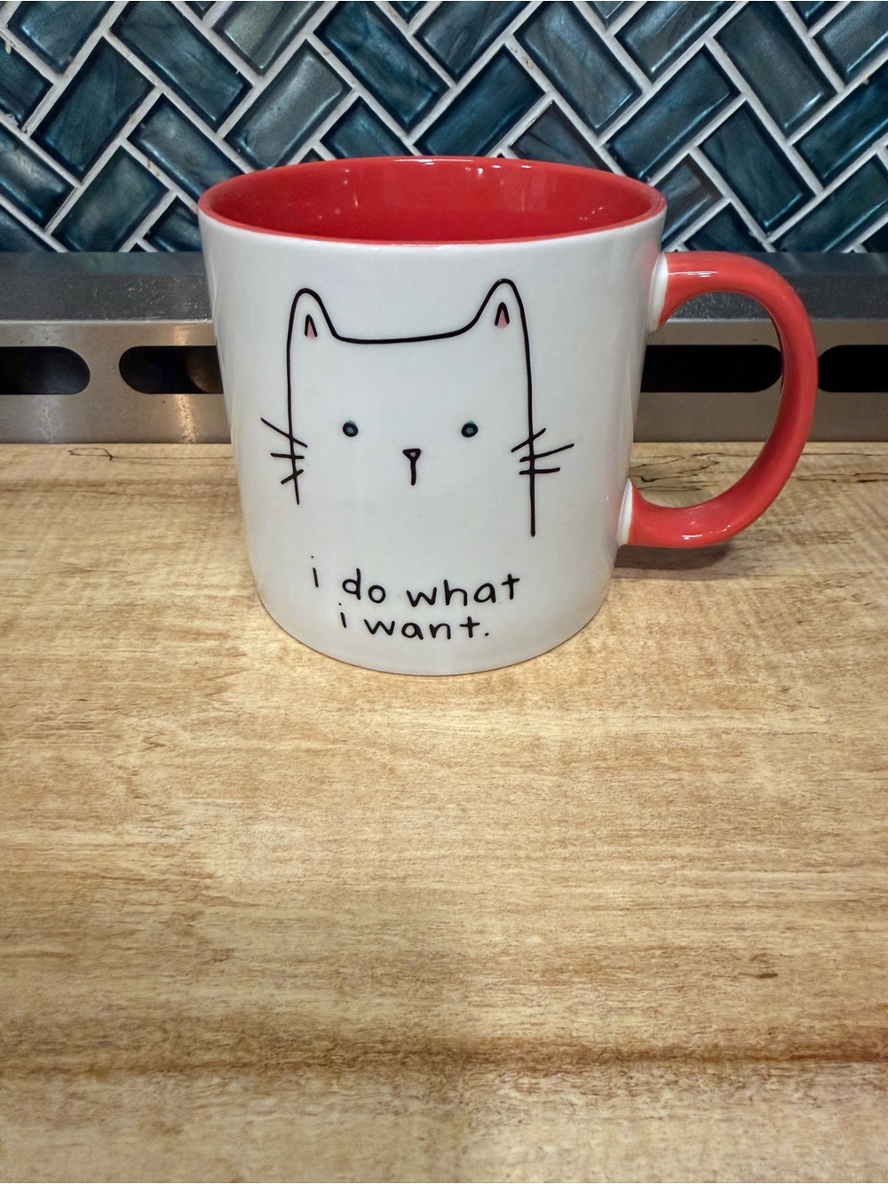 Clay Art i do what I want cat Ceramic Mug